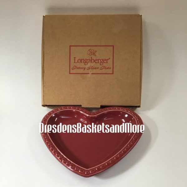 Longaberger Pottery Heart Plate NIB