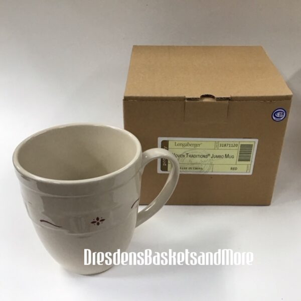 Longaberger Traditional Red Jumbo Mug NIB