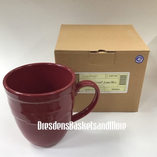 Longaberger Paprika Jumbo Mug NIB