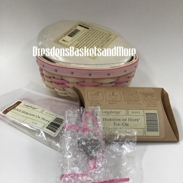 Horizon Of Hope Longaberger 2003 White/Wash Basket Set