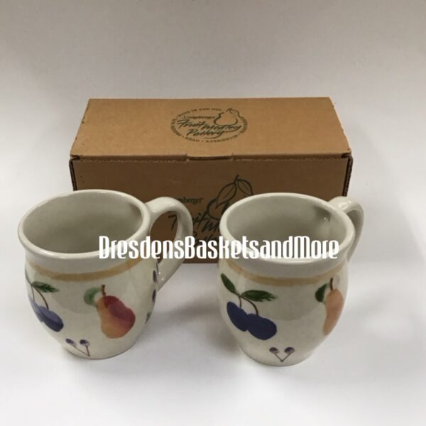 Longaberger Fruit Medley Mugs (Set of 2) NIB