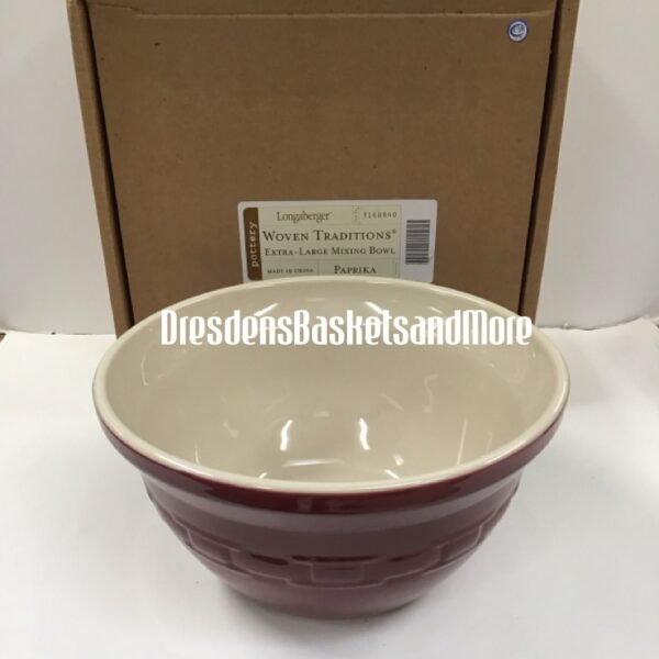 Longaberger Paprika Extra Large Mixing Bowl NIB