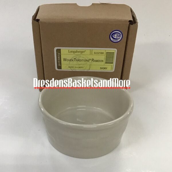 Longaberger Ivory Ramekin NIB