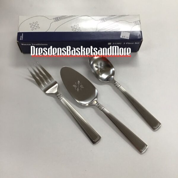 Longaberger Flatware 3 Piece Serving Set NIB