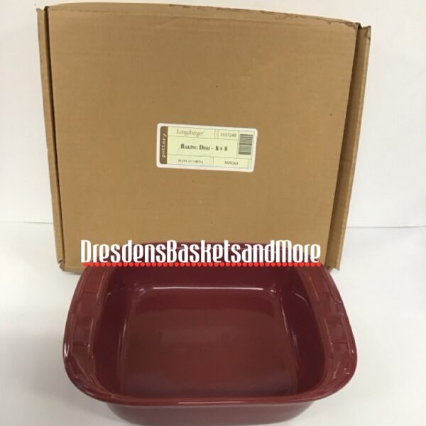 Longaberger Paprika 8X8 Baking Dish NIB*