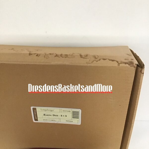 Longaberger Paprika 8X8 Baking Dish NIB*