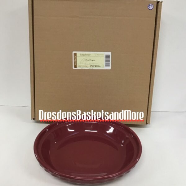 Longaberger Paprika Pie Plate NIB