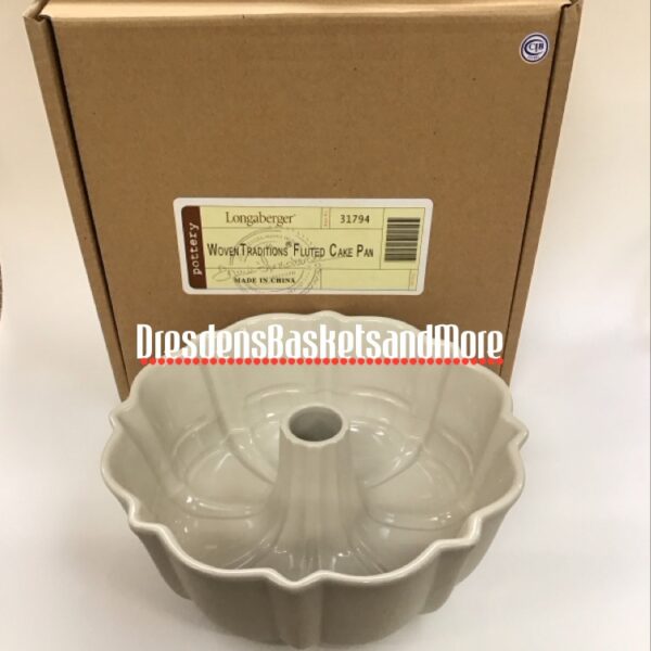 Longaberger Fluted Cake Pan NIB