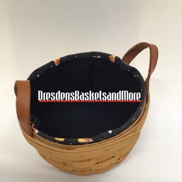 Button Cloth Liner Black with Candy Corn Trim