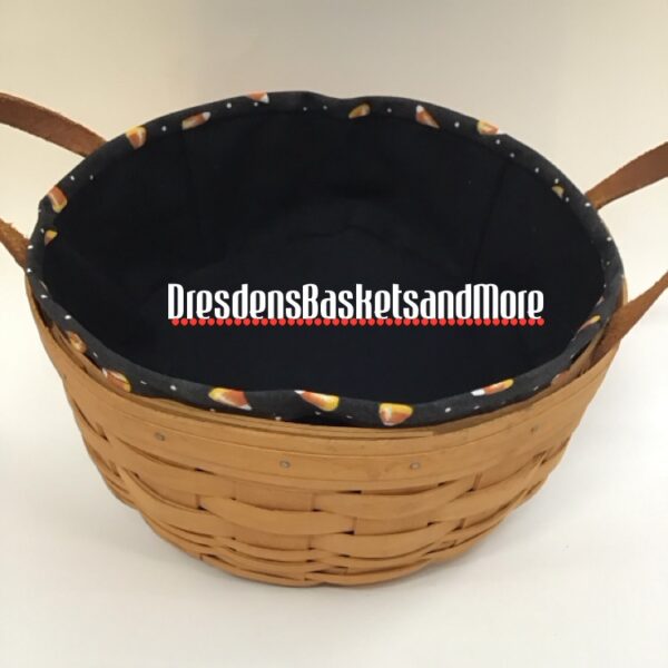 Darning Cloth Liner Black with Candy Corn Trim