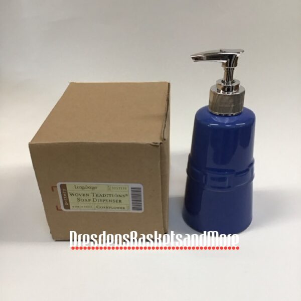 Longaberger Woven Traditions Cornflower Soap Dispenser NIB