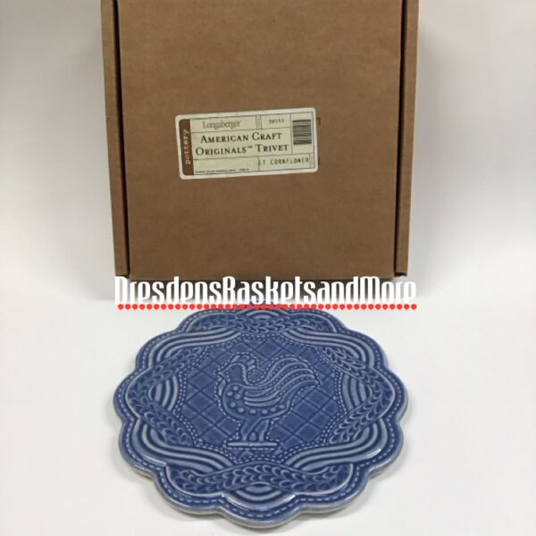 Longaberger American Craft Traditions Light Cornflower Trivet NIB