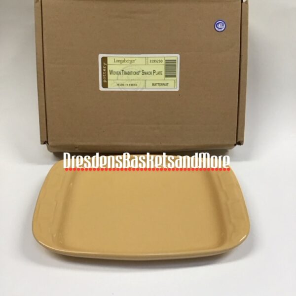 Longaberger Butternut Woven Traditions Snack Plate NIB