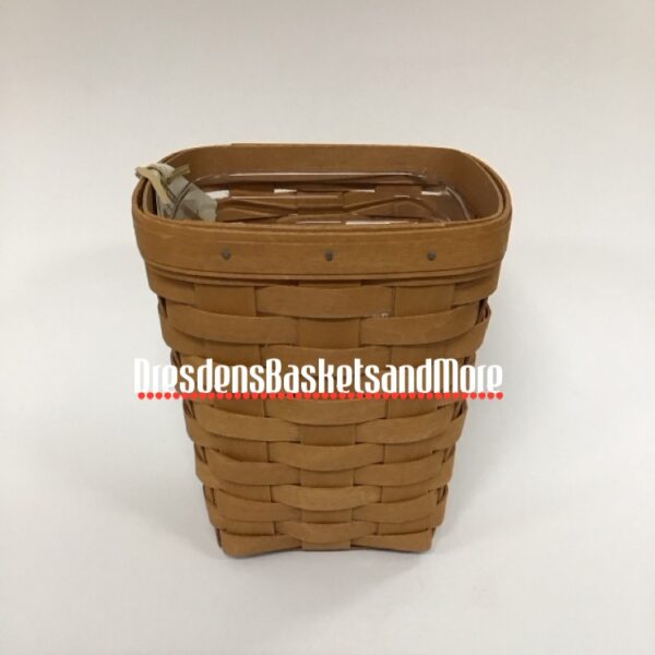 Longaberger 2015 Warm Brown Popcorn Basket w/ Protector
