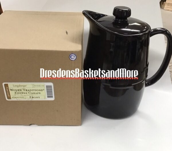 Longaberger Ebony Coffee Carafe NIB