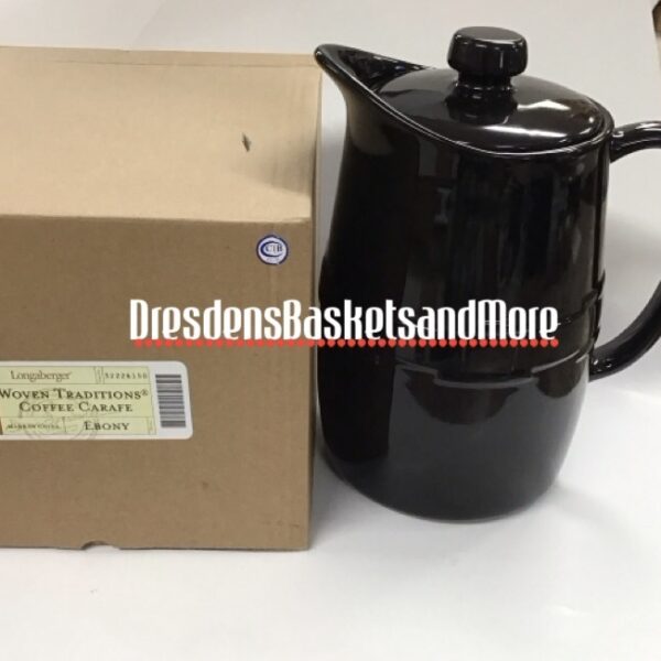 Longaberger Ebony Coffee Carafe NIB