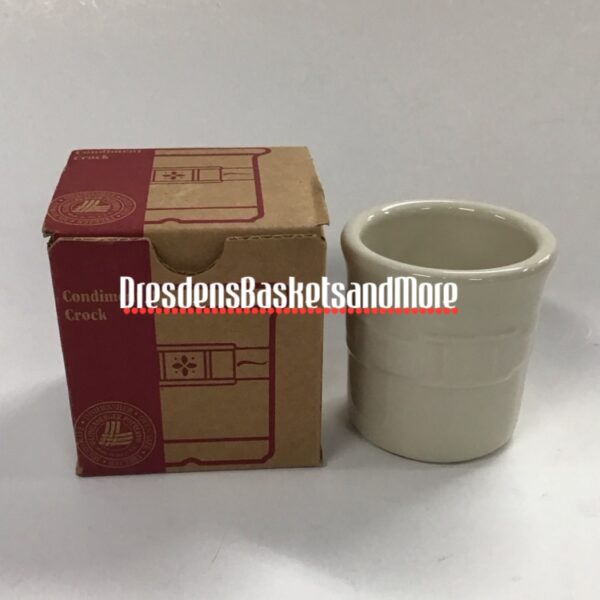 Longaberger Ivory Condiment Crock NIB