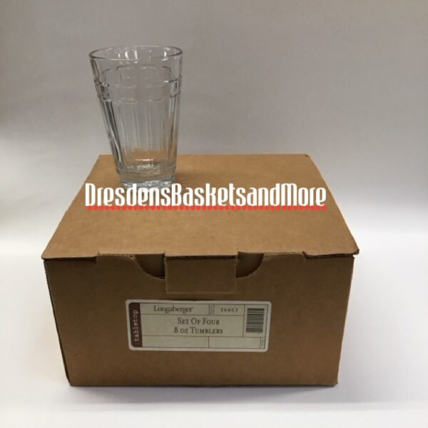 Longaberger Set of 4 - 8 oz Tumblers NIB