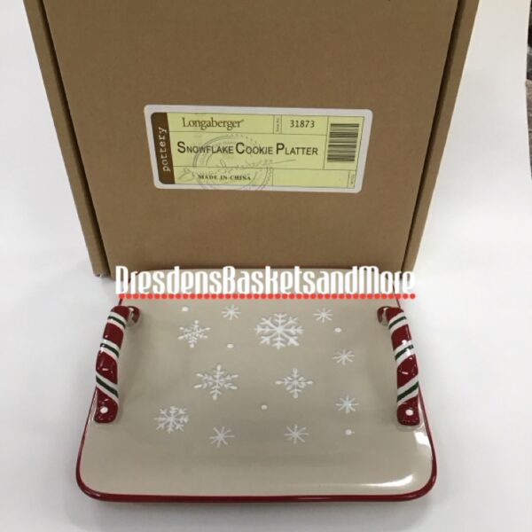 Longaberger Snowflake Cookie Platter NIB