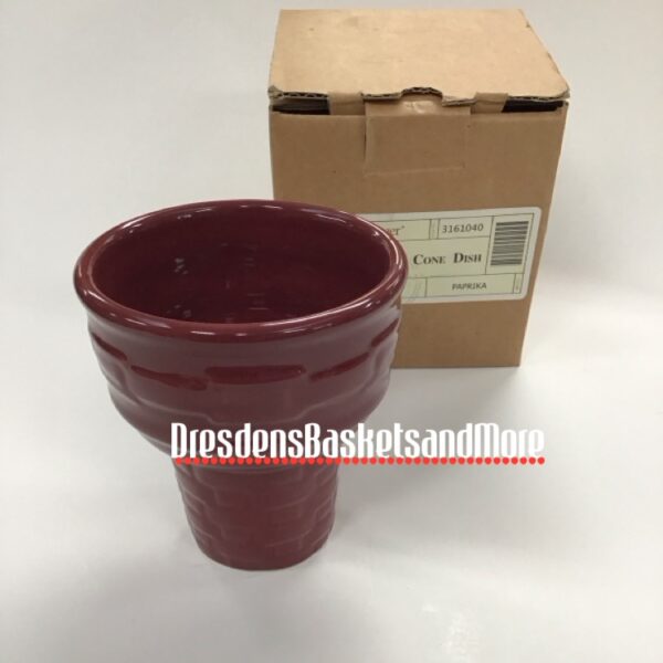 Longaberger Paprika Ice Cream Cone Dish NIB