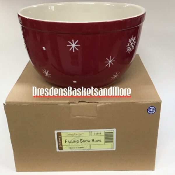 Longaberger Falling Snow Bowl NIB