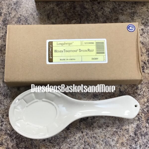 Longaberger Ivory Spoon Rest NIB