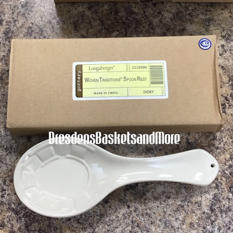 Longaberger Ivory Spoon Rest NIB