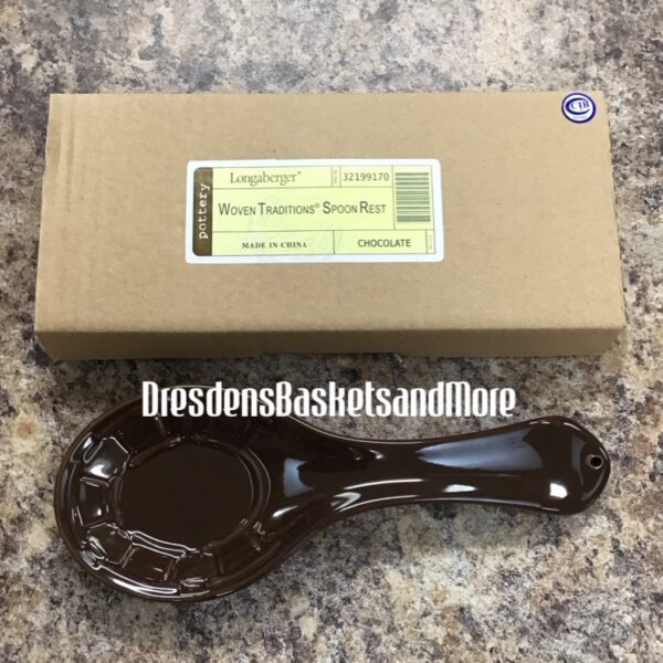 Longaberger Chocolate Spoon Rest NIB