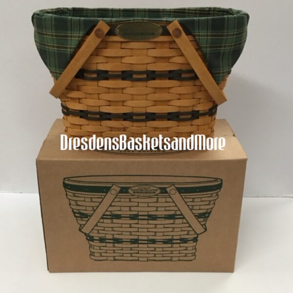 Longaberger 1997 Traditions Fellowship Basket w/ Protector, Liner & Handle Gripper NIB
