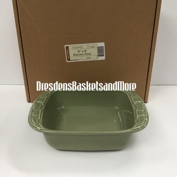 Longaberger Sage 8X8 Baking Dish NIB