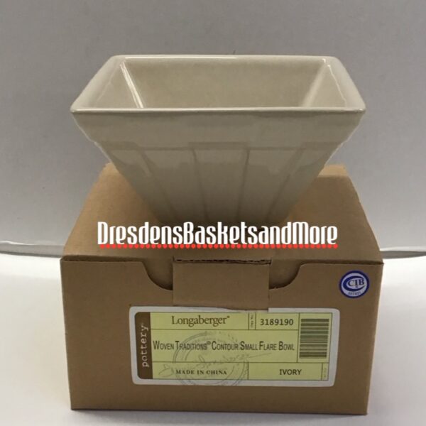 Longaberger Ivory Small Flare Bowl NIB