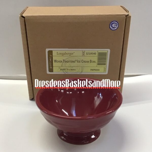 Longaberger Paprika Ice Cream Bowl NIB