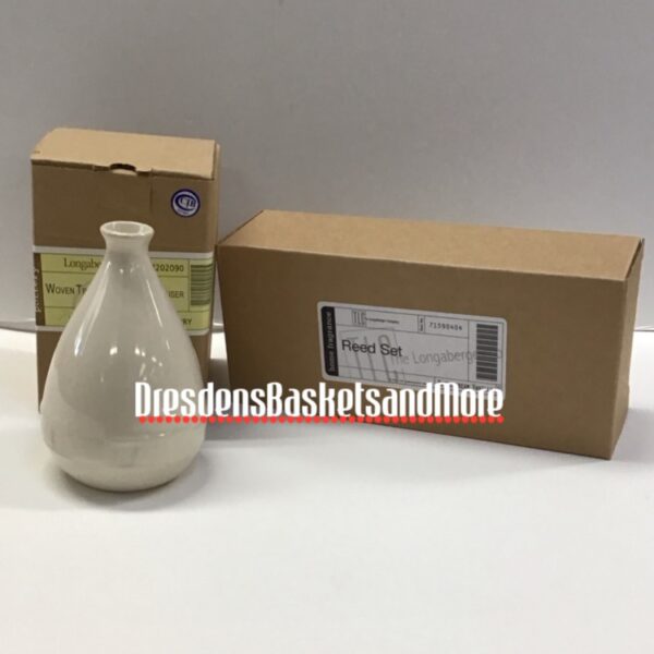 Longaberger Ivory Reed Diffuser w/ Reed Set NIB