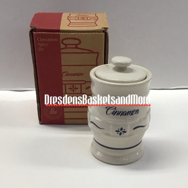Longaberger Classic Blue “Cinnamon” Spice Jar NIB