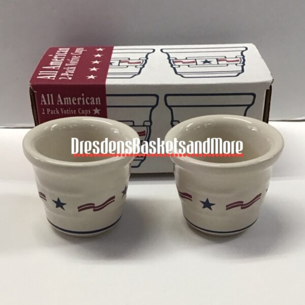 Longaberger All American Votive Cups Set of 2 NIB