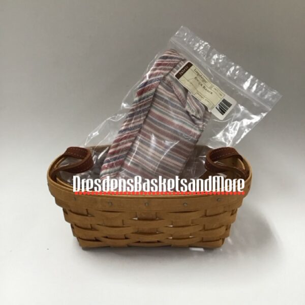 Longaberger Knick Knack Warm Brown Basket w/ Protector & Liner