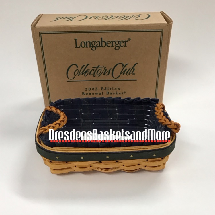 Longaberger 2002 Collectors Club Renewal Combo NIB