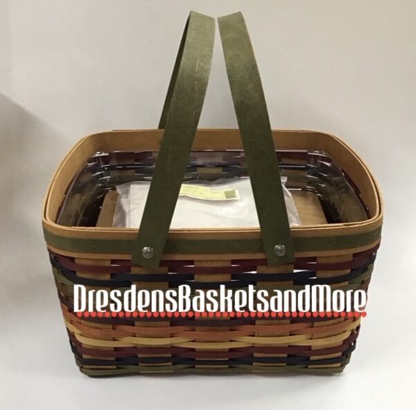Longaberger 2008 Multicolor Cake Basket Combo w/ Riser*