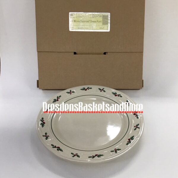 Longaberger Traditional Holly Dinner Plate NIB