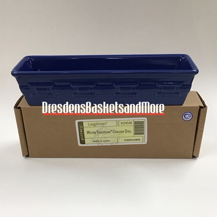 Longaberger Cornflower Cracker Dish NIB