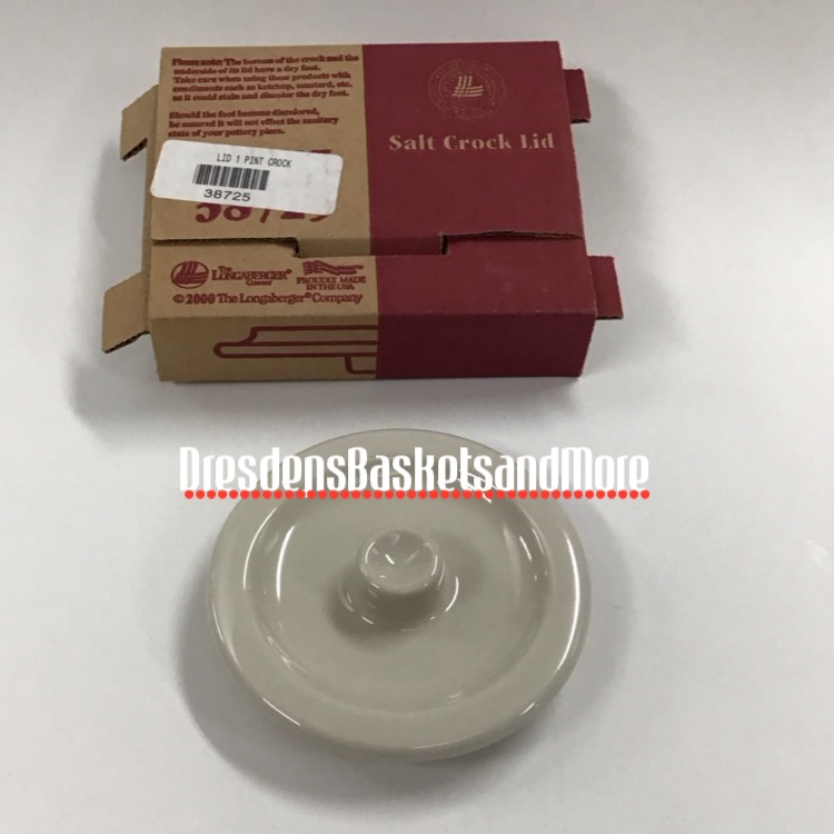 Ivory Longaberger 1 Pint Crock Lid NIB*