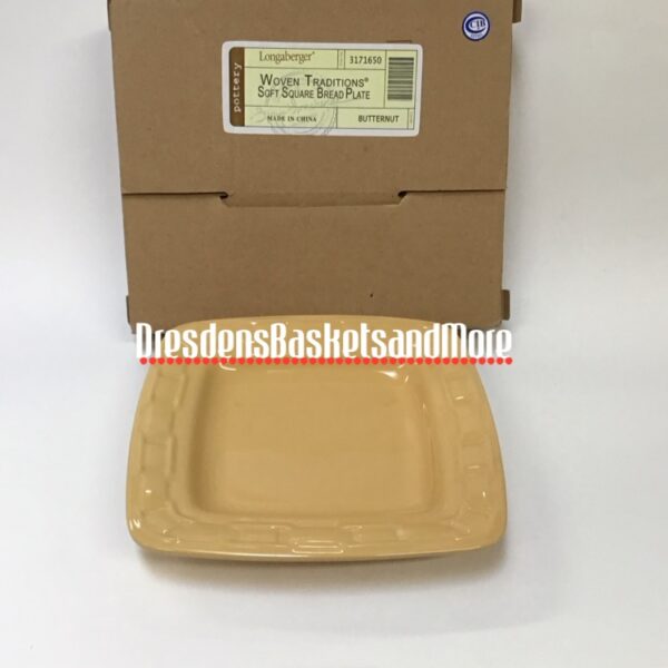 Longaberger Butternut Soft Square Bread Plate NIB