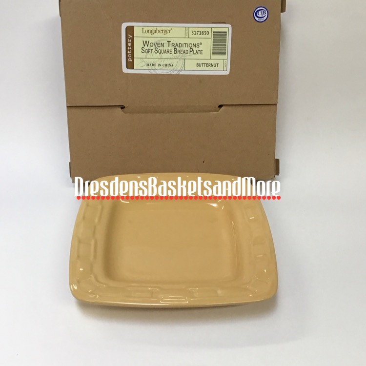Longaberger Butternut Soft Square Bread Plate NIB