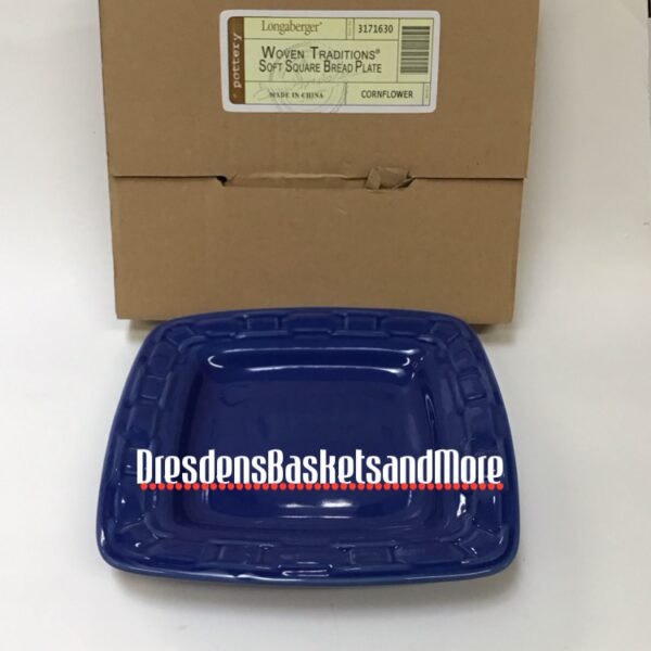 Longaberger Cornflower Soft Square Bread Plate NIB