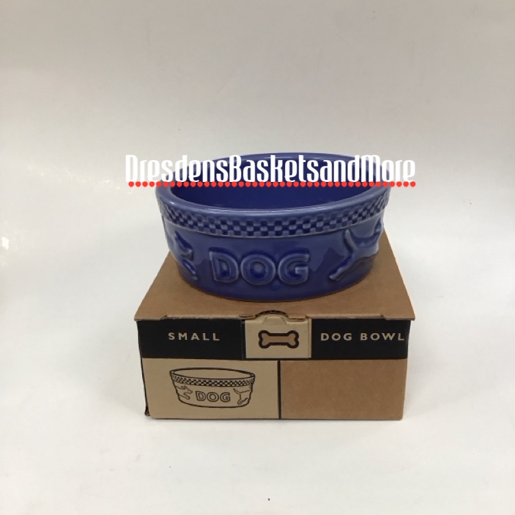 Longaberger Cornflower Mulligan Small Dog Bowl NIB