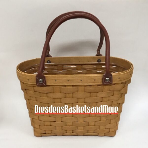 Longaberger Warm Brown Medium Boardwalk Basket w/ Protector