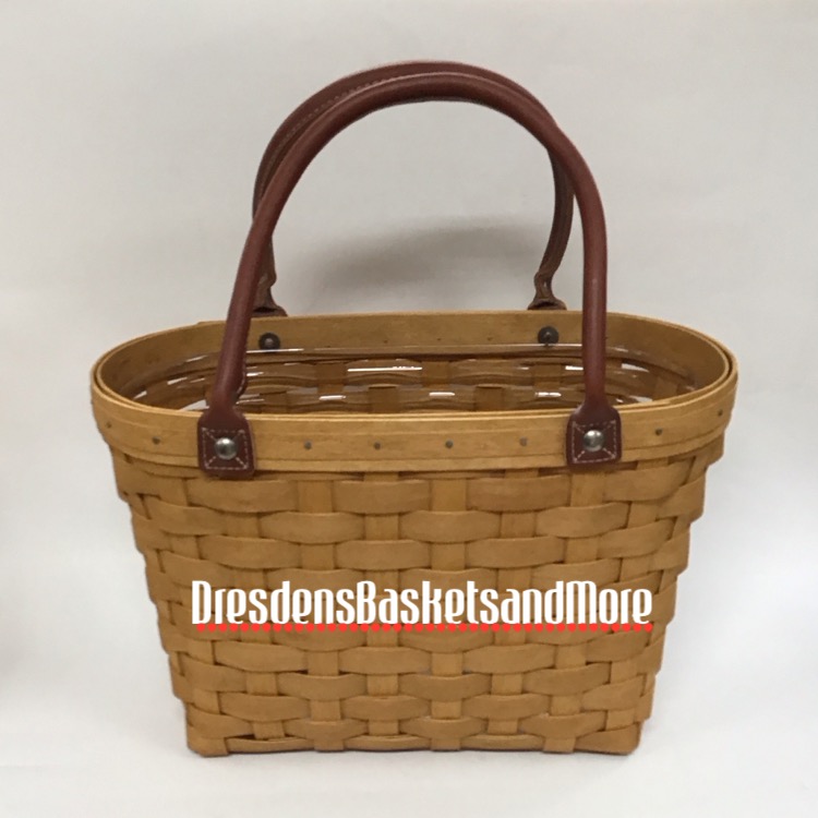 Longaberger Warm Brown Medium Boardwalk Basket w/ Protector