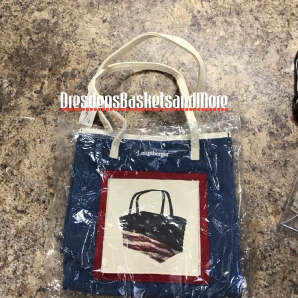 Tote Bag Longaberger Basket w/Flag NIP