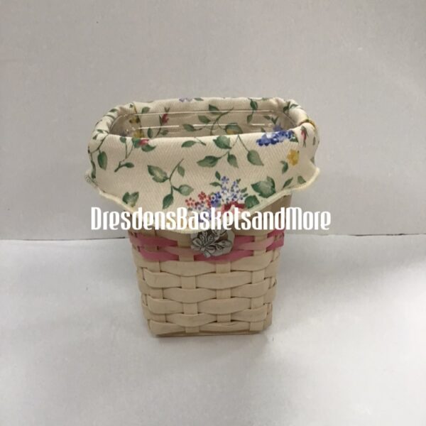 Horizon Of Hope 2004 Longaberger White Wash Basket Combo w/Tie on