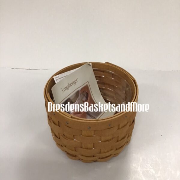 Round Coaster Longaberger Warm Brown Basket W/Protector